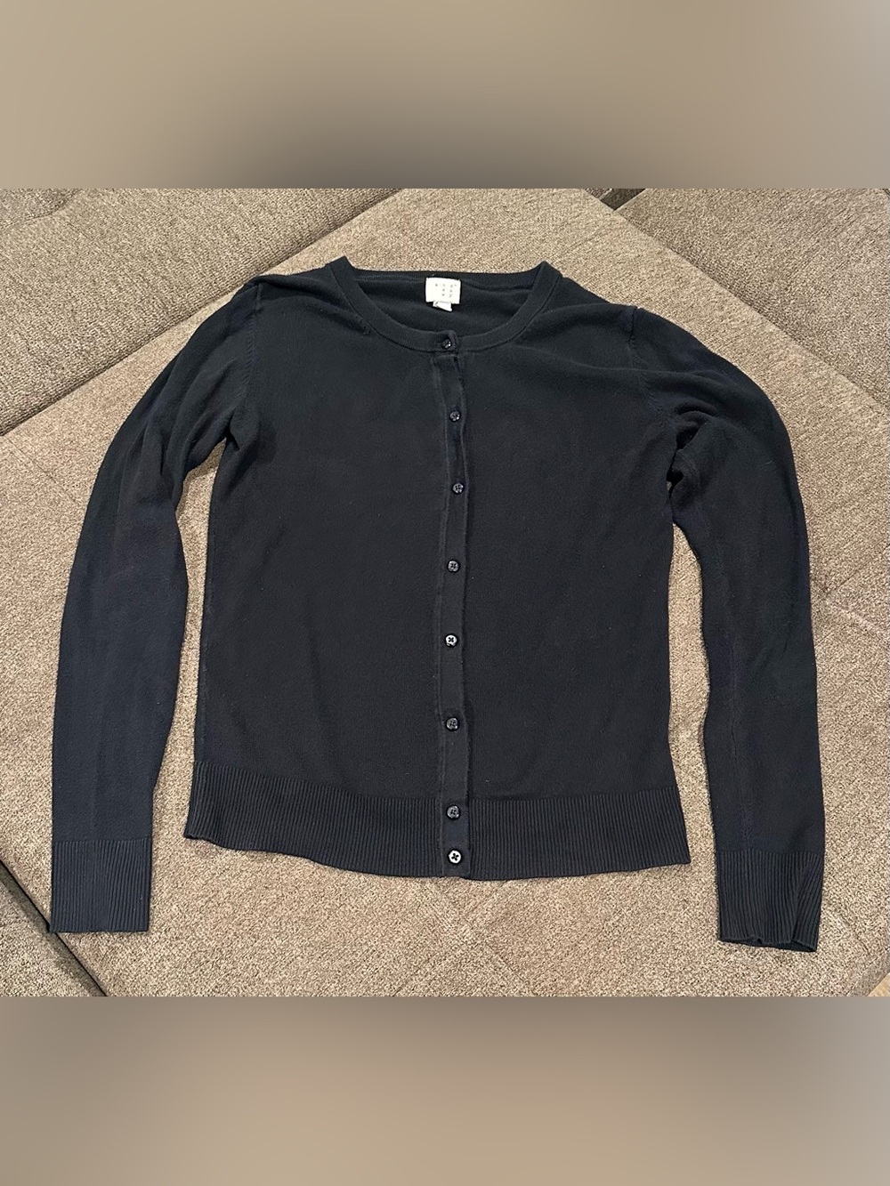 Crewneck Button Cardigan Sweater